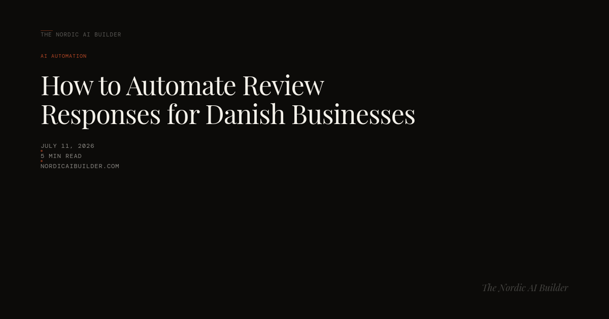 How to Automate Review Responses for Danish Businesses