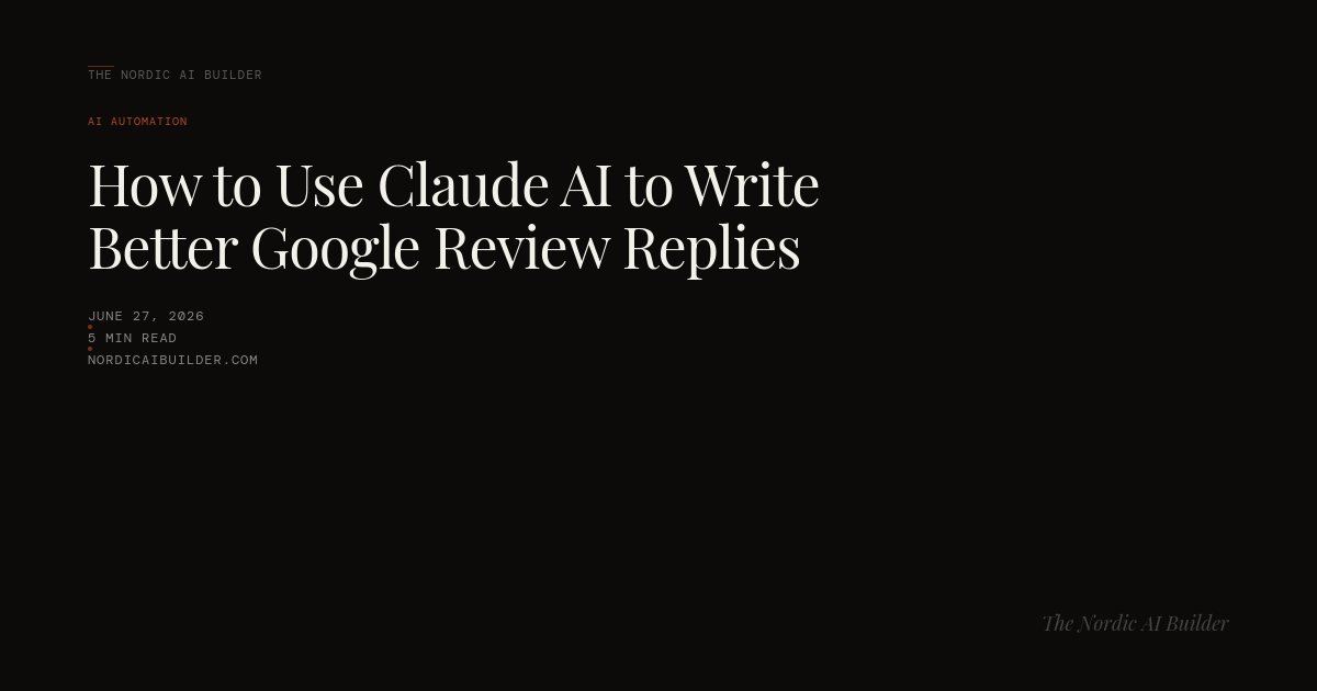 How to Use Claude AI to Write Better Google Review Replies