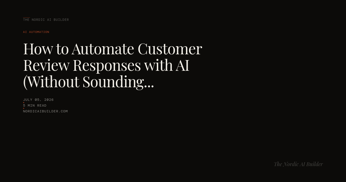 How to Automate Customer Review Responses with AI (Without Sounding Like a Robot)